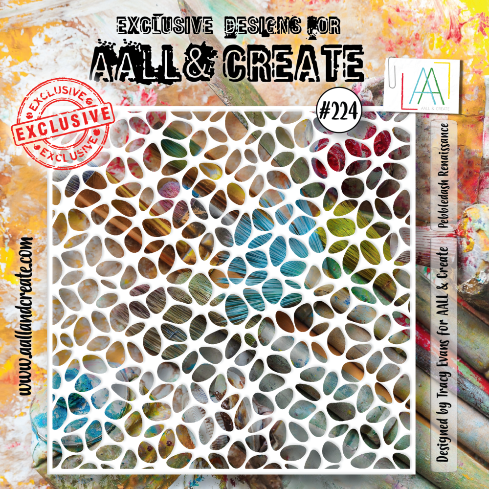 AALL and Create Stencil 6x6 Inch Pebbledash Renaissance (AALL-PC-224) (OUTLET)