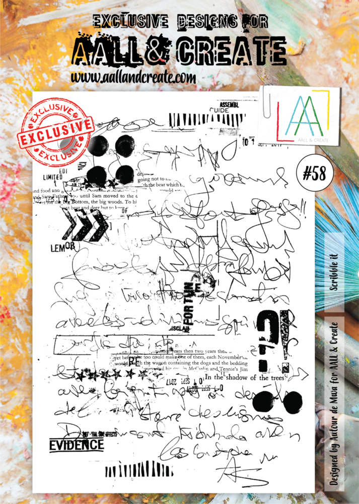 AALL and Create Stamp Set A4 Scribble It (AALL-TP-058) (OUTLET)