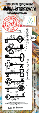 AALL and Create Stamp Set Border Numbered Keys (AALL-TP-148) (OUTLET)