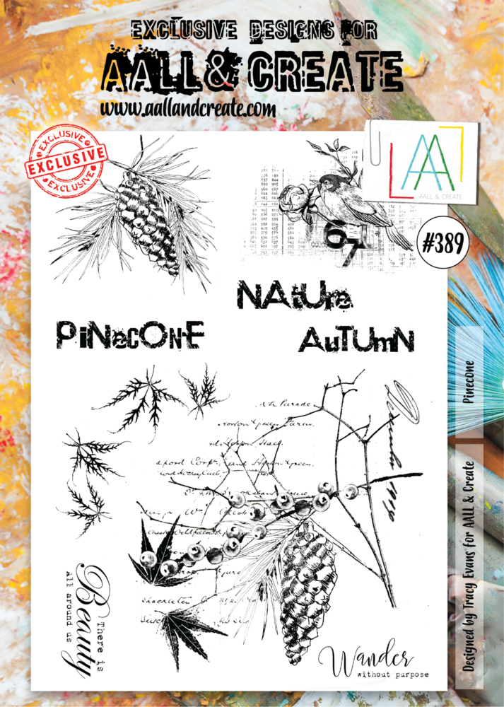 AALL and Create Stamp Set A4 Pinecone (AALL-TP-389) (OUTLET)
