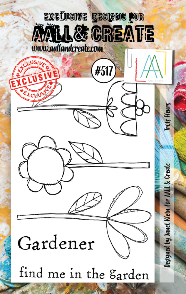 AALL and Create Stamp Set A7 Trois Fleurs (AALL-TP-517) (OUTLET) AALL and Create Stamp Set A7 Trois Fleurs (AALL-TP-517) (OUTLET)