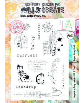 AALL and Create Stamp Set A4 Elegant Sprint Florals (AALL-TP-623) (OUTLET)