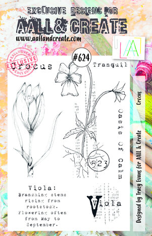AALL and Create Stamp Set A5 Crocus (AALL-TP-624) (OUTLET)