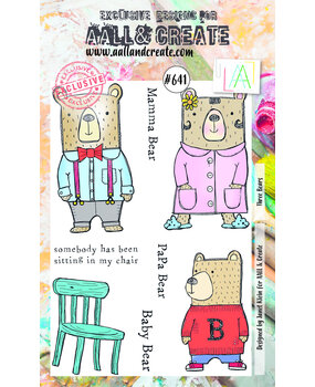 AALL and Create Stamp Set A6 Three Bears (AALL-TP-641) (OUTLET)