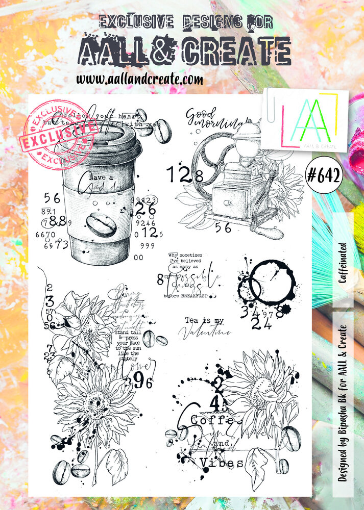 AALL and Create Stamp Set A4 Caffeinated (AALL-TP-642) (OUTLET)