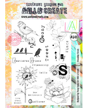 AALL and Create Stamp Set A4 Friendship Florals (AALL-TP-648) (OUTLET)