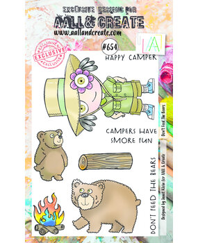 AALL and Create Stamp Set A6 Don't Feed The Bears (AALL-TP-654) (OUTLET)