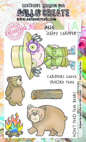 AALL and Create Stamp Set A6 Don't Feed The Bears (AALL-TP-654) (OUTLET) AALL and Create Stamp Set A6 Don't Feed The Bears (AALL-TP-654) (OUTLET)