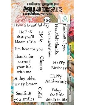 AALL and Create Stamp Set A6 Everyday Sentiments (AALL-TP-666) (OUTLET)