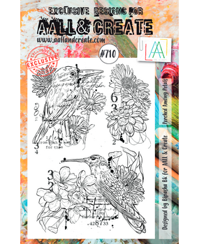 AALL and Create Stamp Set A5 Perched Among Petals (AALL-TP-710) (OUTLET)