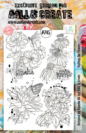 AALL and Create Stamp Set A5 Visiting The Flowers (AALL-TP-745) (OUTLET)