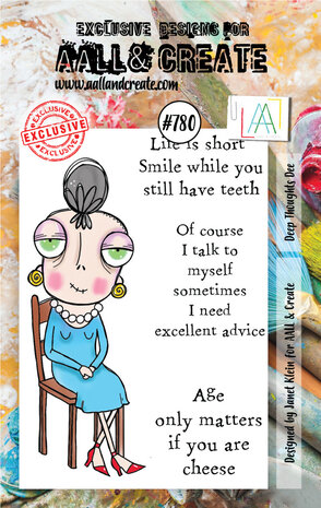 AALL and Create Stamp Set A7 Deep Thoughts Dee (AALL-TP-780) (OUTLET)