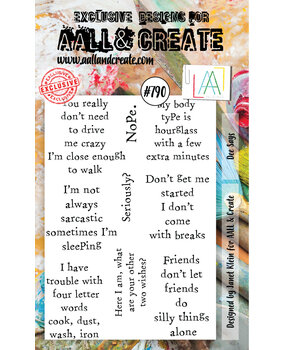 AALL and Create Stamp Set A6 Dee Says (AALL-TP-790) (OUTLET)