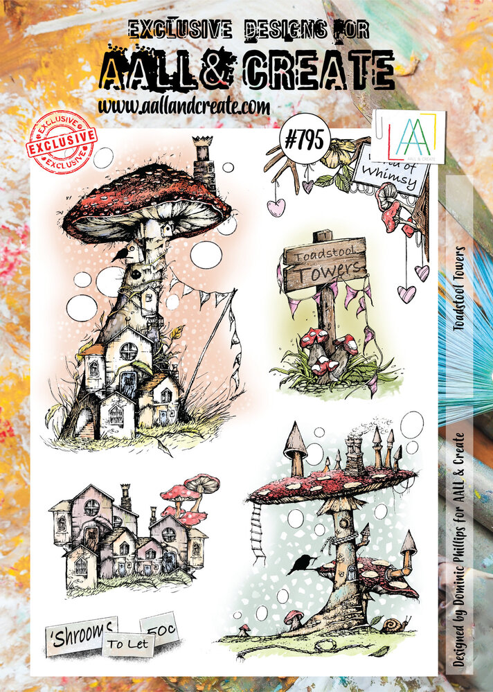 AALL and Create Stamp Set A4 Toadstool Towers (AALL-TP-795) (OUTLET)