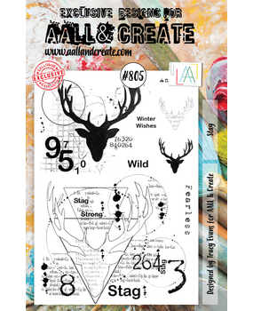 AALL and Create Stamp Set A5 Stag (AALL-TP-805) (OUTLET)
