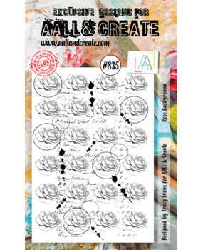 AALL and Create Stamp Set A6 Rose Background (AALL-TP-835) (OUTLET)