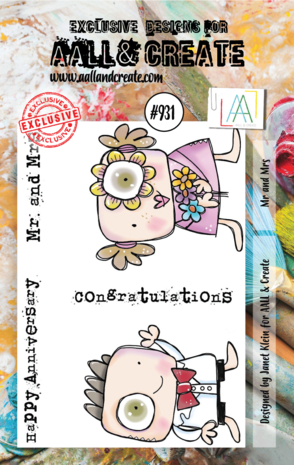 AALL and Create Stamp Set A7 Mr & Mrs (AALL-TP-931) (OUTLET)
