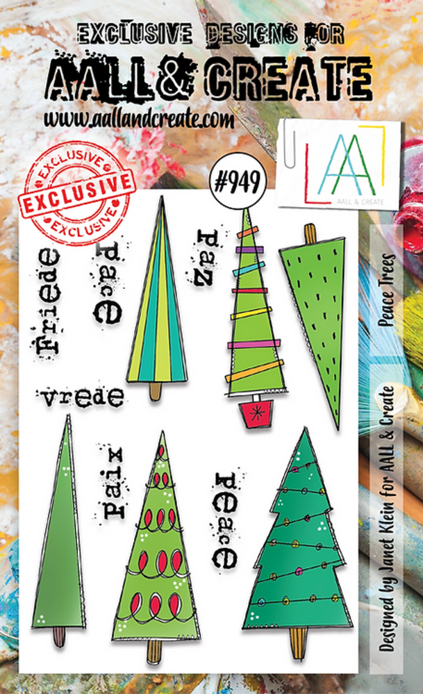 AALL and Create Stamp Set A6 Peace Trees (AALL-TP-949) (OUTLET)