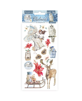 Stamperia Chipboard 15x30cm Winter Tales Christmas Elements (DFLCB33) (OUTLET)