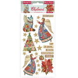 Stamperia Chipboard 15x30cm Christmas Patchwork (DFLCB35) (OUTLET)