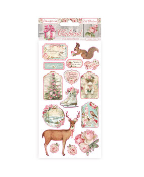 Stamperia Chipboard 15x30cm Pink Christmas (DFLCB37) (OUTLET)