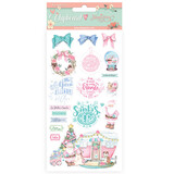 Stamperia Chipboard 15x30cm Christmas Rose (DFLCB44) (OUTLET)