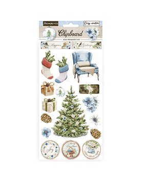 Stamperia Chipboard 15x30cm Romantic Cozy Winter (DFLCB60) (OUTLET)