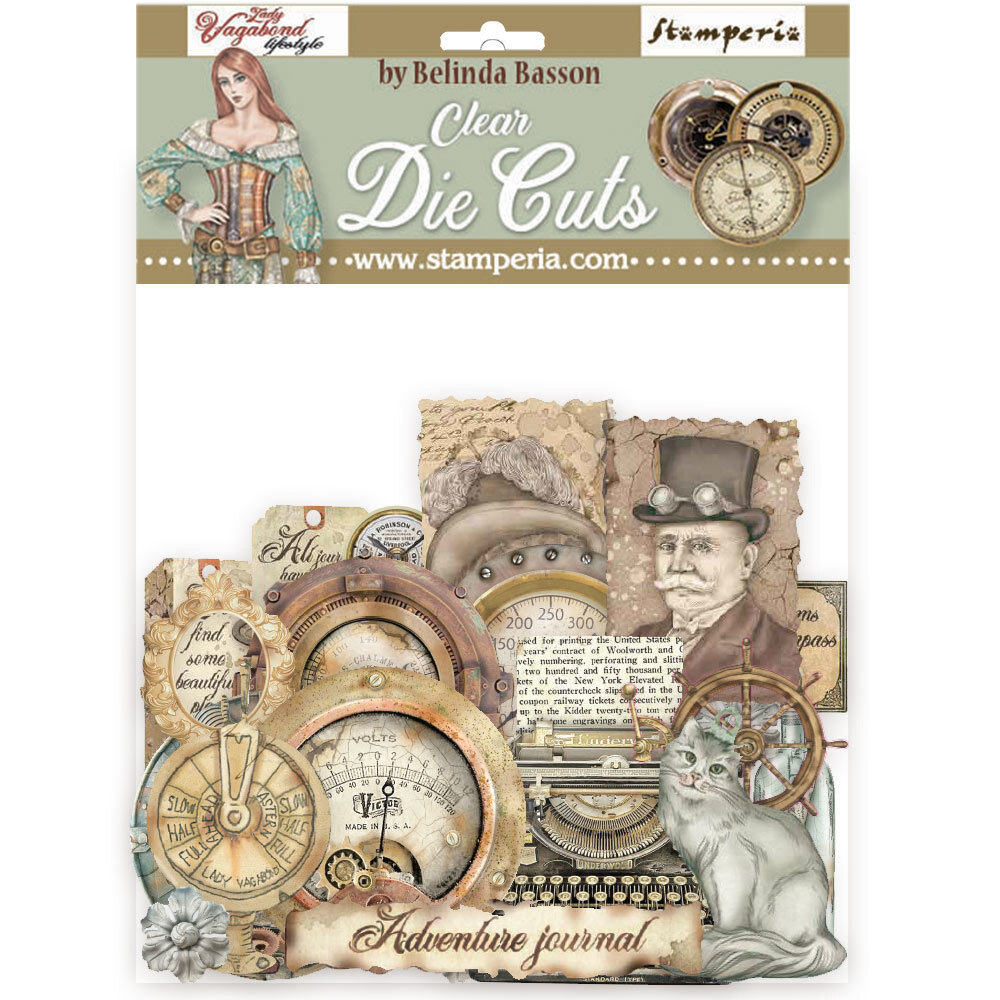 Stamperia Lady Vagabond Lifestyle Clear Die Cuts (DFLDCP21) (OUTLET)