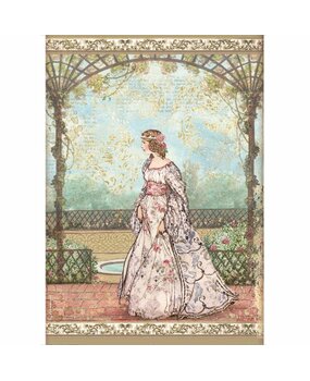 Stamperia Rice Paper A4 Sleeping Beauty Princess (6 pcs) (DFSA4571) (OUTLET)
