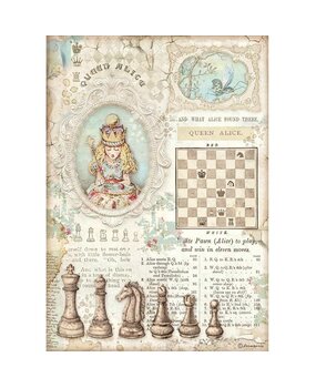Stamperia Rice Paper A4 Alice Queen Alice (6 pcs) (DFSA4604) (OUTLET)