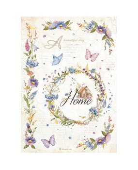 Stamperia Create Happiness Welcome Home A4 Rice Paper Garland (6 pcs) (DFSA4745) (OUTLET)