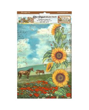 Stamperia Sunflower Art A4 Rice Paper Selection (6 pcs) (DFSA4XSF) (OUTLET)