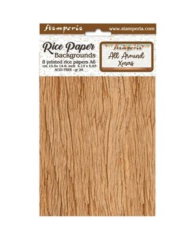 Stamperia All Around Christmas A6 Rice Paper Backgrounds (8pcs) (DFSAK6009) (OUTLET)
