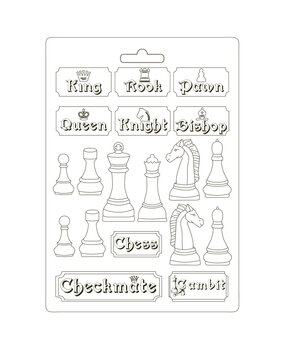 Stamperia Soft Mould A4 Alice Chessboard (K3PTA4507) (OUTLET)