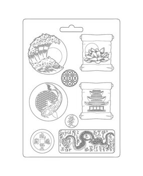 Stamperia Soft Mould A4 Sir Vagabond in Japan Plates (K3PTA4513) (OUTLET)