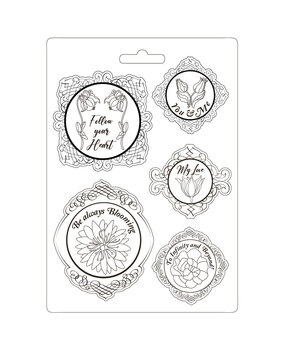 Stamperia Soft Mould A4 Romantic Garden House Frame with Flowers (K3PTA4529) (OUTLET)