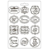 Stamperia Soft Mould A4 You and Me Plates (K3PTA4537) (OUTLET)