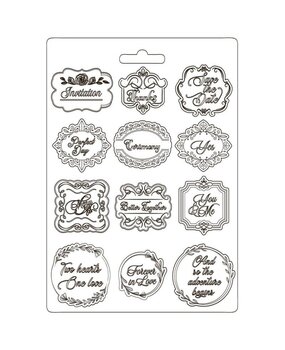 Stamperia Soft Mould A4 You and Me Plates (K3PTA4537) (OUTLET)