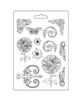 Stamperia Sir Vagabond in Fantasy World Soft Mould A4 Mechanical Sunflower (K3PTA4574) (OUTLET)