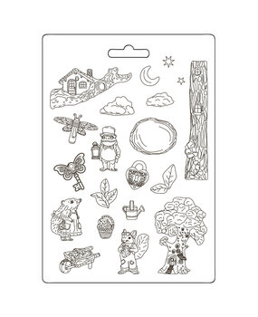 Stamperia Hidden Grove A4 Soft Mould (K3PTA4590) (OUTLET)