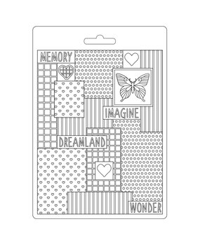 Stamperia Soft Mould A5 Daydream Patchwork (K3PTA5615) (OUTLET)