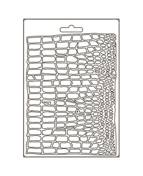 Stamperia Soft Mould A5 Savana Crocodile Pattern (K3PTA5618) (OUTLET)