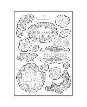 Stamperia Soft Mould A5 Garden of Promises Dreams (K3PTA5621) (OUTLET)
