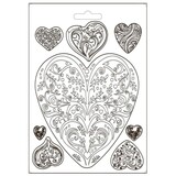 Stamperia Soft Mould A5 You and Me Hearts (K3PTA45622) (OUTLET)