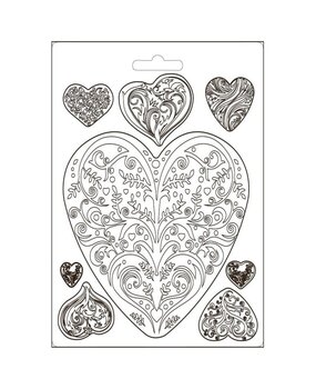 Stamperia Soft Mould A5 You and Me Hearts (K3PTA45622) (OUTLET)