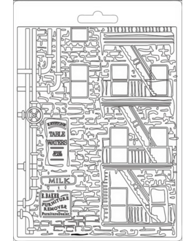 Stamperia Soft Mould A5 Sir Vagabond New York Windows (K3PTA5624) (OUTLET)