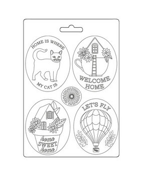 Stamperia Create Happiness Welcome Home Soft Mould A5 Plates (K3PTA5642) (OUTLET)