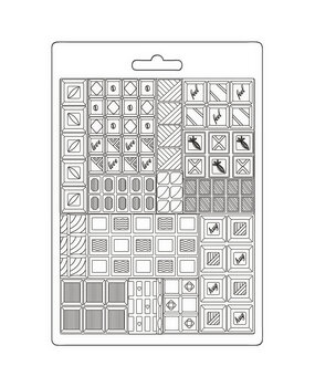 Stamperia Coffee and Chocolate Soft Mould A5 Bars (K3PTA5659) (OUTLET)