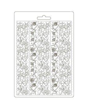 Stamperia Soft Mould A5 Alice Borders (K3PTA588) (OUTLET)