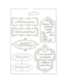 Stamperia Soft Mould A5 Alice in Wonderland Plates (K3PTA590) (OUTLET)